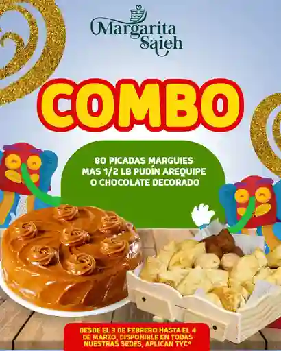 Combo 80 Picadas Marguies + 1 Pudín 1/2 Libra Decorado
