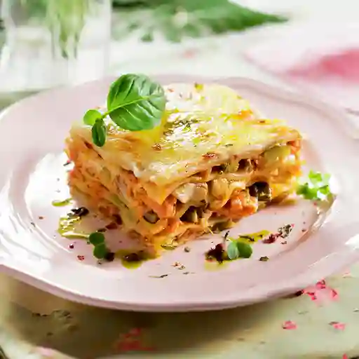 Lasaña de Pollo y Champiñones