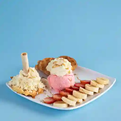 Wafle con Fruta