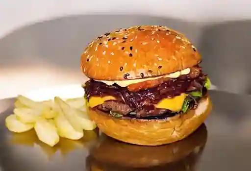 Hamburguesa Porky Papas a la Francesa