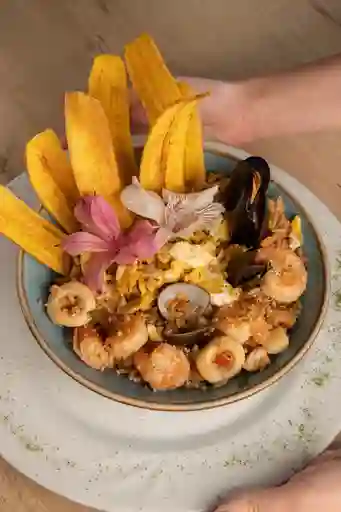 Arroz Chaufa con Mariscos