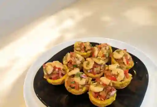 Conchas de Platano con Camaron