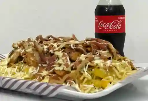 Salchipapa con Carne