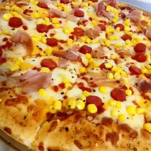 Pizza Camarón, Pepperoni y Maíz Personal