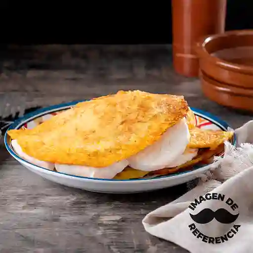 Arepa con Huevos Batidos