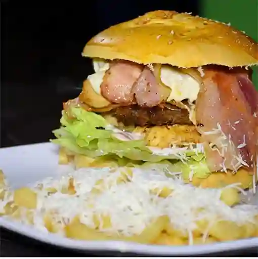 Hamburguesa Roda y Papas