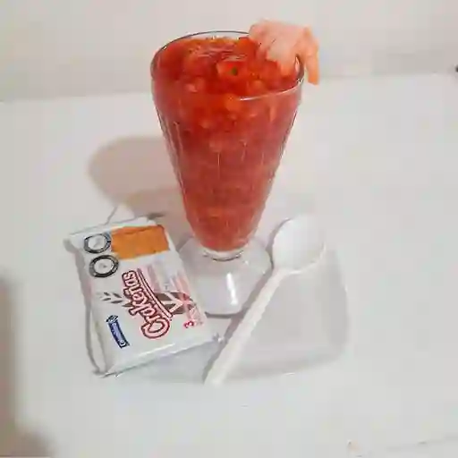Ceviche con Camarón de 16 Oz