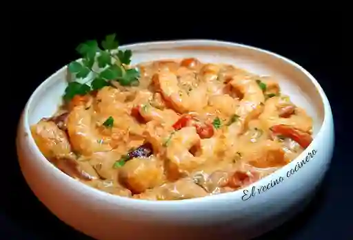Langostino en Salsa de Queso