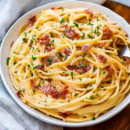 Spaghetti Pollo a la Carbonara