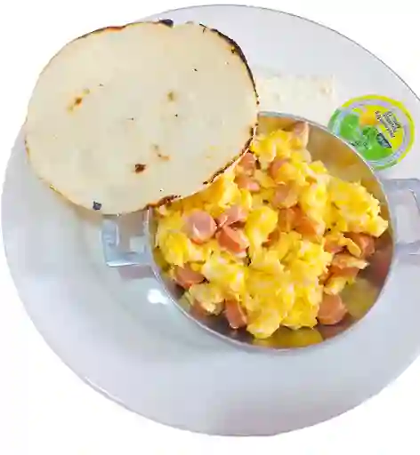Arepa con Huevos con Jamón
