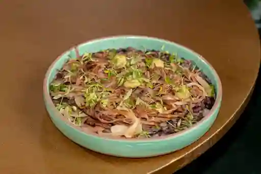 Risotto de Frijoles Negros y Vaca Frita