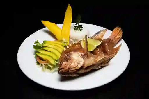 Mojarra con Arroz y Ensalada