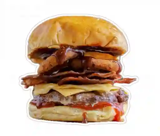 Hamburguesa con Anillos de Cebolla