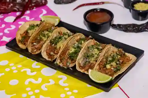 Tacos Birria de Res X6 con Caldo