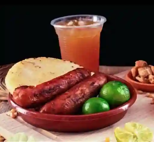 Arepa con 2 Chorizos
