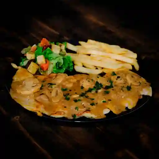 Pechuga en Salsa de Champiñones