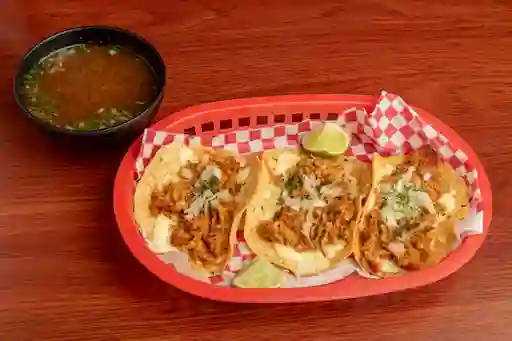 Tacos de Birria con Caldo X3