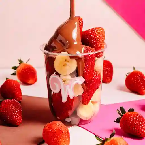 Fresas con Banano y Chocolate