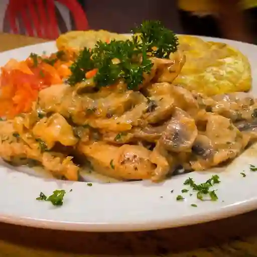 Pechuga con Champiñones