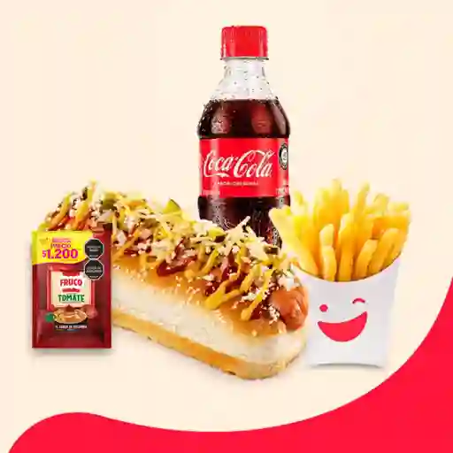 Perro Altoque + Francesas + Coca Cola 400m + Salsa Fruco Gratis