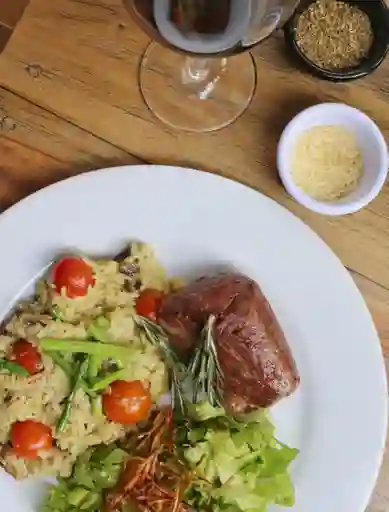 Rissoto de Esparragos y Tomate Cherry con Solomito