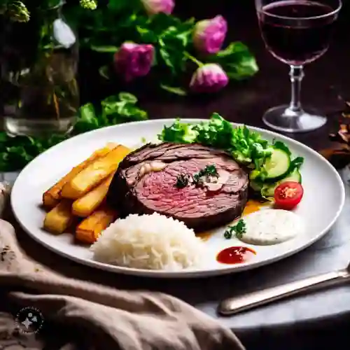Bandeja con Carne O Lomo