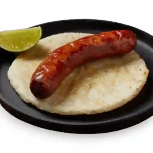Chorizo Artesanal con Arepa