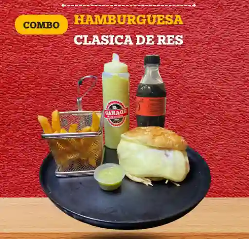 Combo Hamburguesa Res
