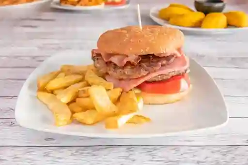 Combo Hamburguesa Doble Carne y Papas