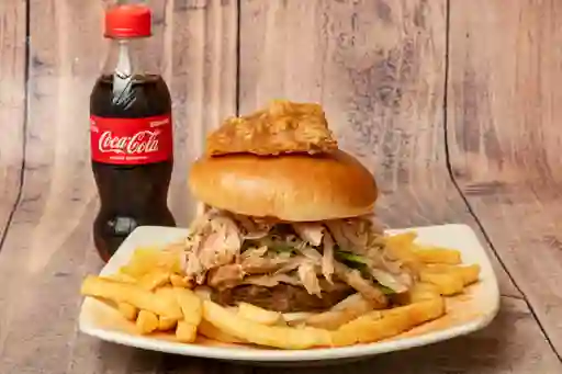 Combo Hamburguesa de Res con Lechona