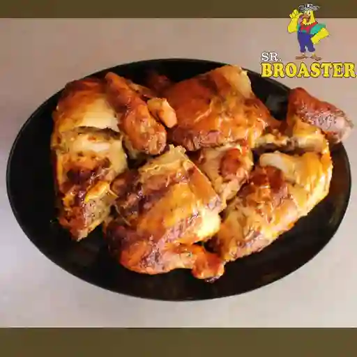 Pollo Asado Entero con Papa Cocida