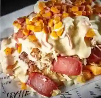 Combo Salchipapa con Gaseosa 400 ml