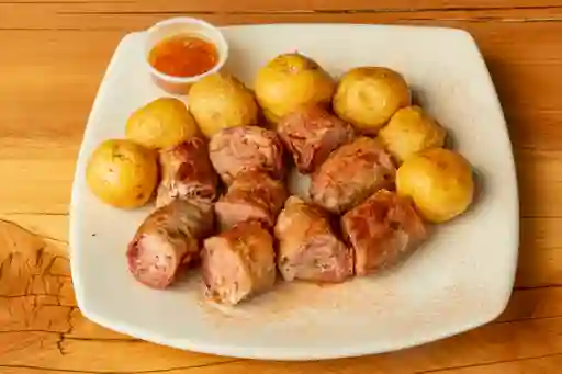 Porción de Longaniza con Papa Criolla