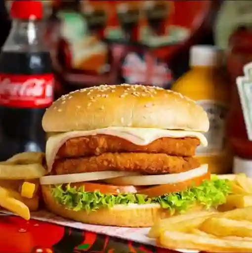 Hamburguesa Pollo Apanado