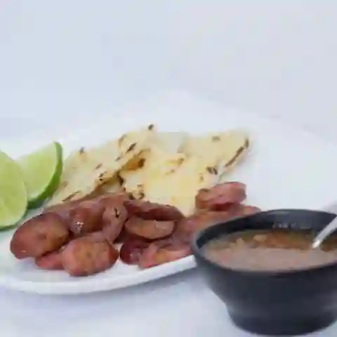Chorizo Santarrosano con Arepa