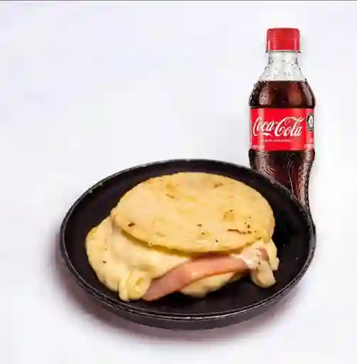 Arepa Jamon y Queso Combo