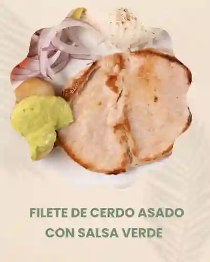 Filete de Cerdo Asado con Salsa Verde