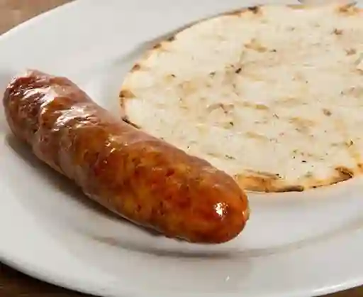Chorizo de Ternera con Arepa