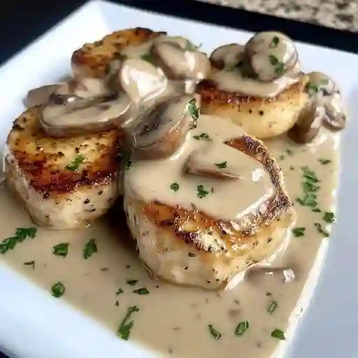 Pechuga en Salsa de Champiñones