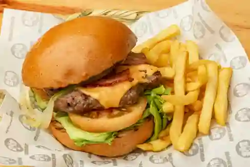 Hamburguesa a la Parrilla + Papas