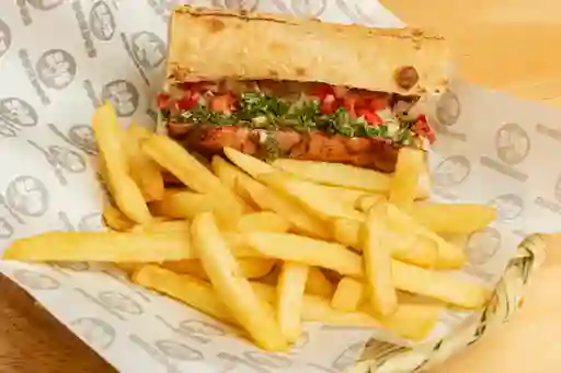Choripán Sencillo + Papas