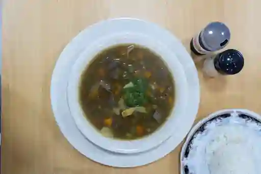 Combo Caldo de Pajarilla con Arroz y Bebida