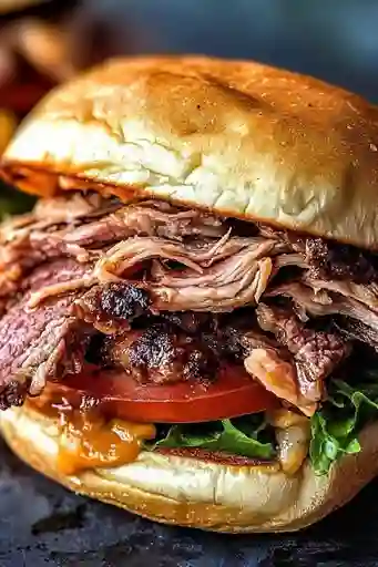 Hamburguesa 1/2 Libra Ropa Vieja