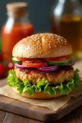 Combo Hamburguesa 1/2 Pechuga a la Parrilla