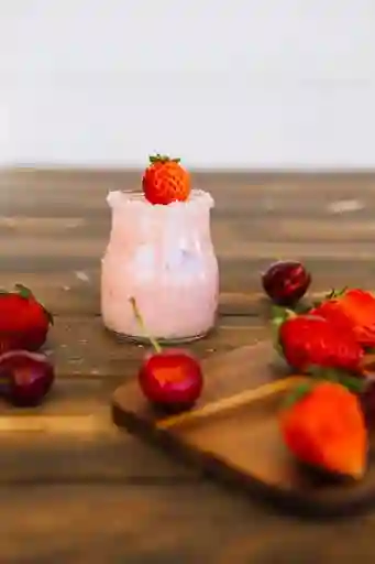 Fresas con Crema y Melocotón