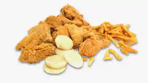 Pollo Entero 6 Arepas y Miel