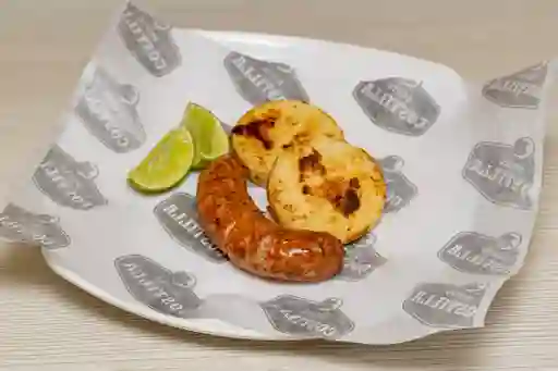 Chorizo con Arepa