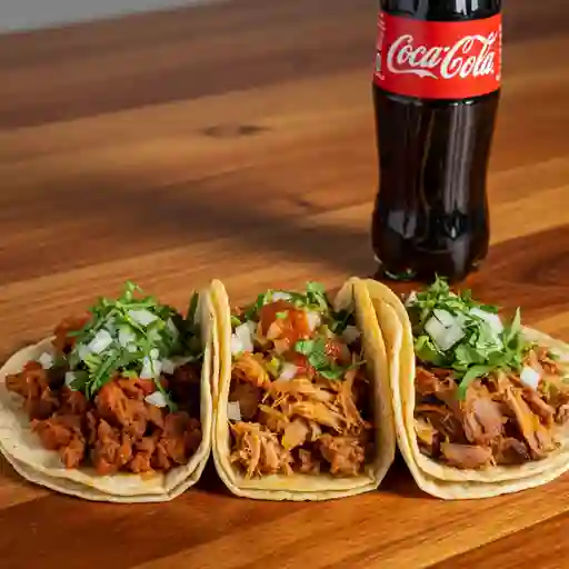 Tacos Locos + Coca Cola 400 ml