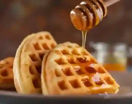 Waffles Con Miel
