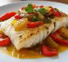 Filete De Pescado En Salsa Tropical